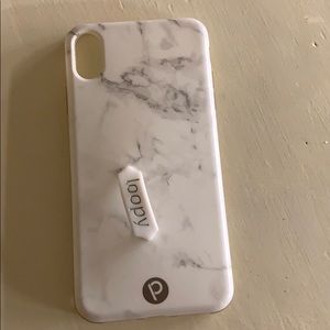 Beautiful XS MAX grey marble  loopy case